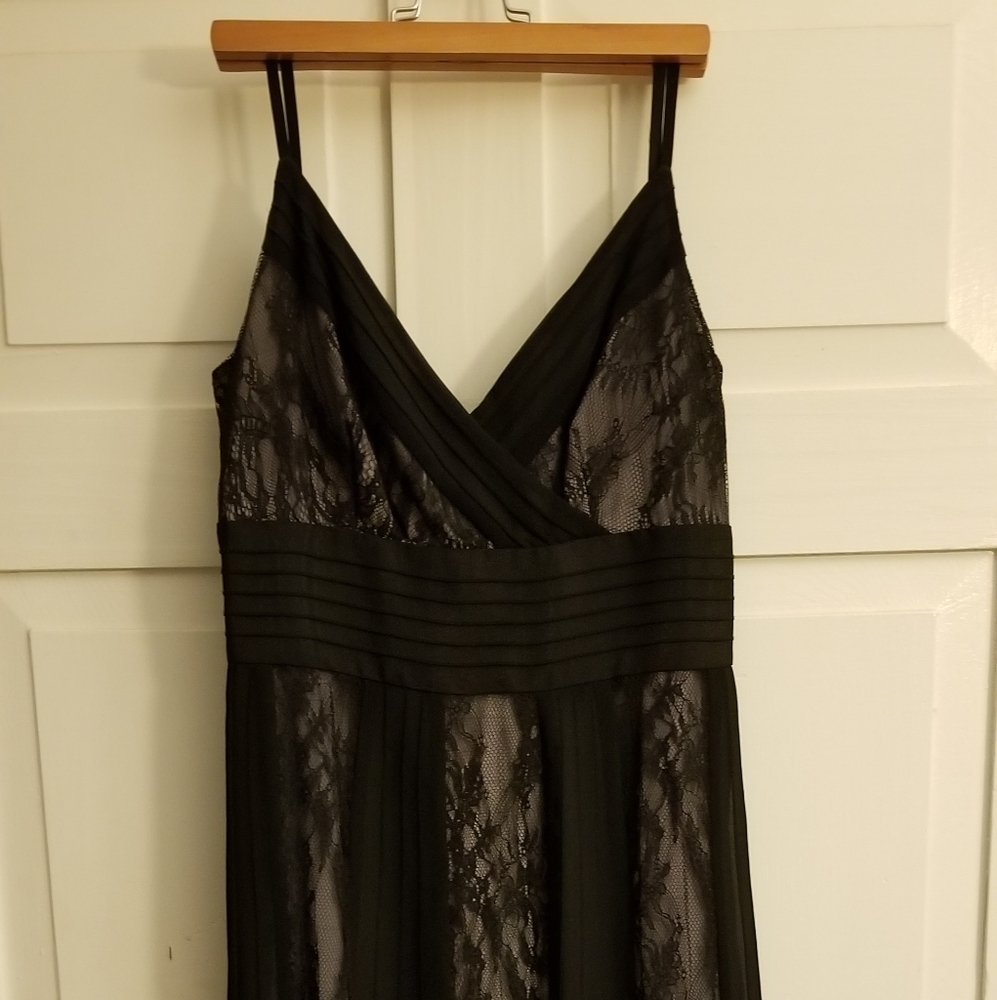 Black and Silver Lace Dress